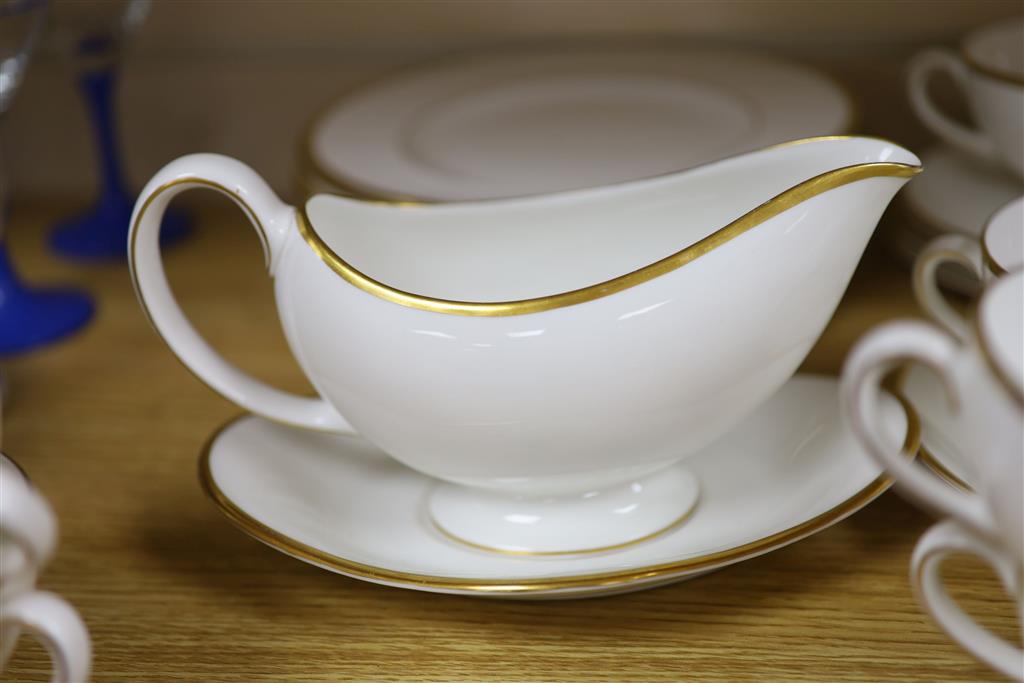 A Wedgwood California pattern gilt edged part dinner service